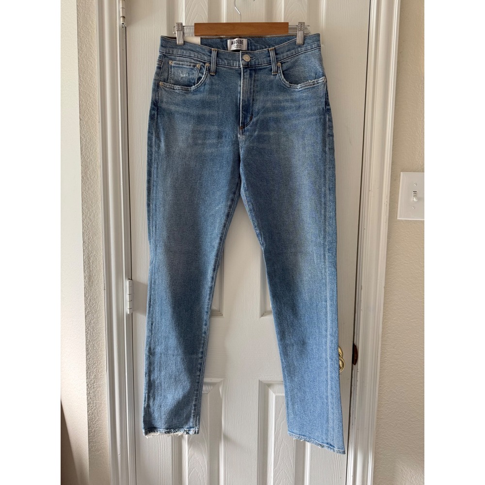 AGOLDE Blade Skinny Jeans Reclaim Wash‎ Size 32 New Sample Raw Hem